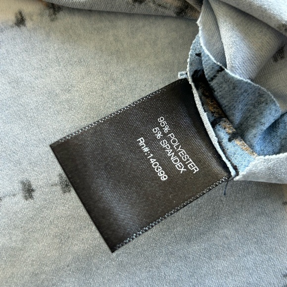 Norma Kamali Shirt Top Women’s Large Patchwork Print Stretch Short Sleeve - Picture 4 of 7